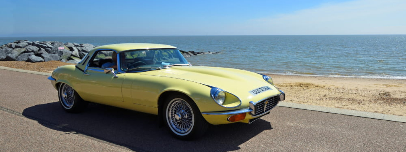 Boost Classic Car More Efficient to Drive: yellow E Type Jaguar